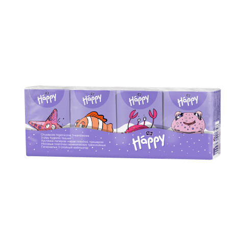Bella Baby Happy dětské papírové kapesníky multipack, 9 x 8 ks