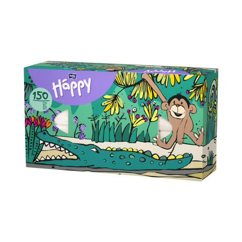 Bella Baby Happy kapesníky mix (slon, opice, chobotnice), 150 ks