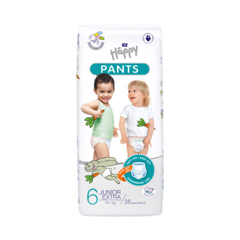 Bella Baby Happy Pants dětské plenkové kalhotky vel. 6 (16+ kg), 36 ks