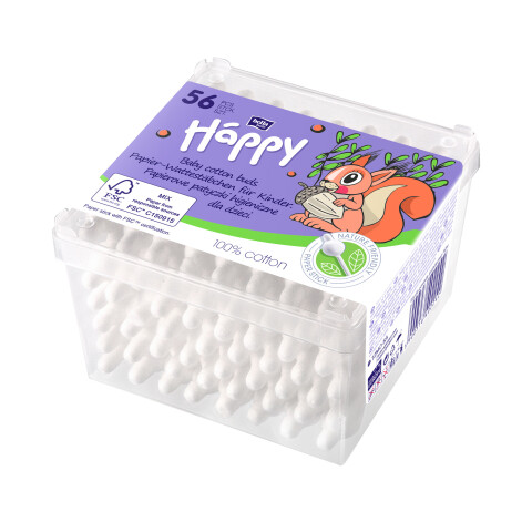 Bella Baby Happy dětské vatové tyčinky, 56 ks