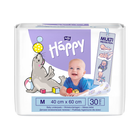 Bella Baby Happy dětské přebalovací podložky 40 x 60 cm, 30 ks