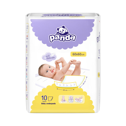 Panda dětské přebalovací podložky 60 x 60 cm, 10 ks