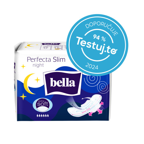Bella Perfecta Slim Night Extra Soft noční ultratenké menstruační vložky, 7 ks
