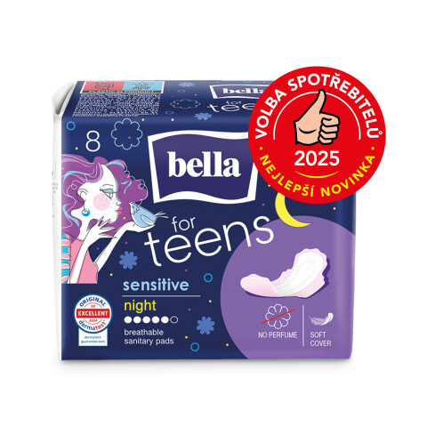 BELLA for Teens Sensitive Night menstruační vložky noční à 8 ks
