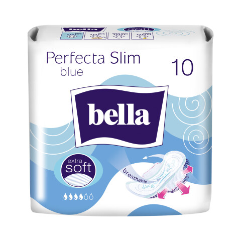 Bella Perfecta Slim Blue ultratenké menstruační vložky, 10 ks
