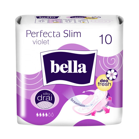 Bella Perfecta Slim Violet ultratenké menstruační vložky, 10 ks