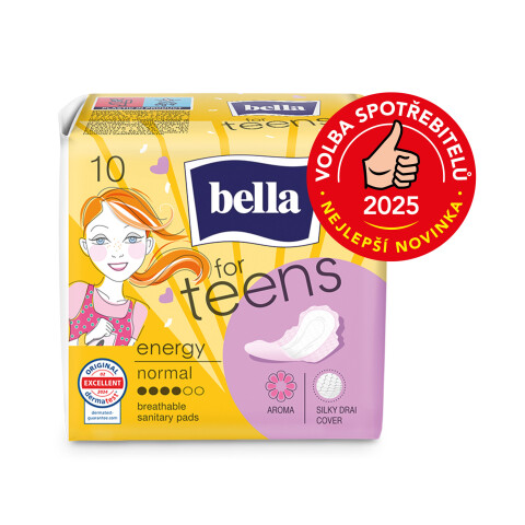 Bella for Teens Energy ultratenké menstruační vložky, 10 ks
