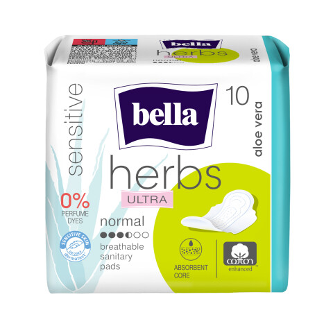 Bella Herbs Ultra Normal menstruační vložky  Aloe vera, 10 ks