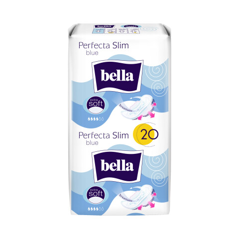 Bella Perfecta Slim Blue ultratenké menstruační vložky, 20 ks