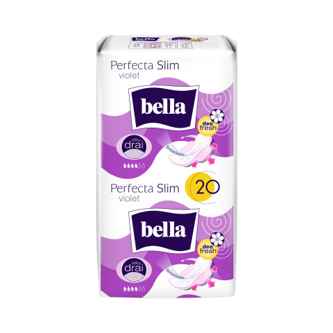 Bella Perfecta Slim Violet ultratenké menstruační vložky, 20 ks