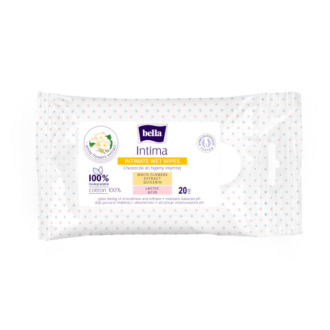 Bella Intima intimní vlhčené ubrousky, 20 ks