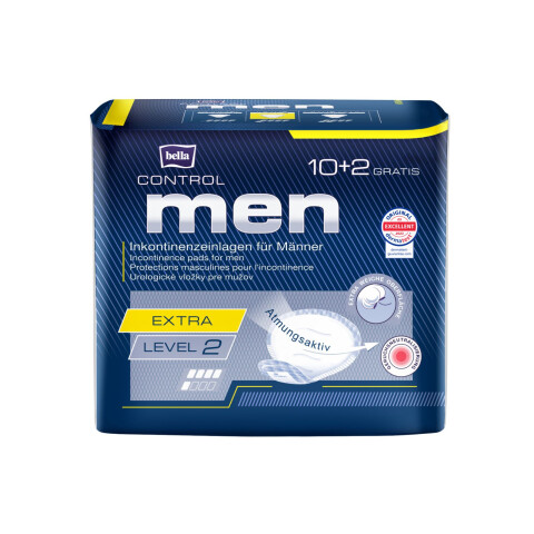 Bella Control Men Extra Level 2 pánské inkontinenční vložky 10+2 gratis, 12 ks
