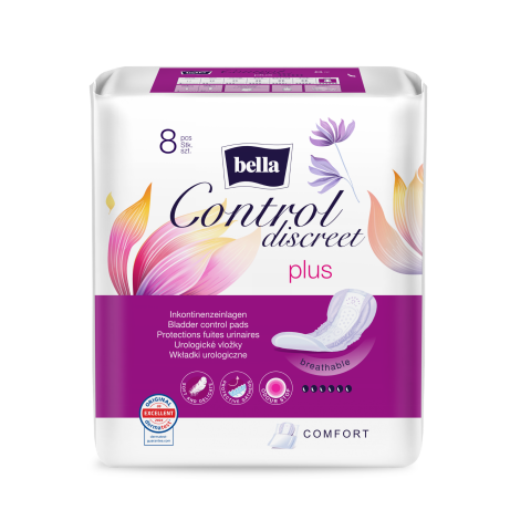 Bella Control Discreet inkontinenční vložky Plus, 8 ks