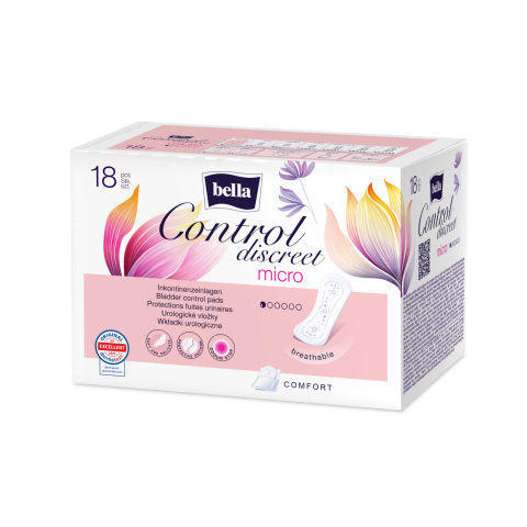 Bella Control Discreet inkontinenční vložky Micro, 18 ks