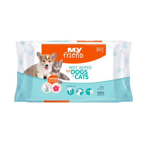 My Friend vlhčené ubrousky pro psy a kočky, 30 ks