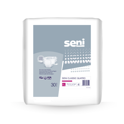 Seni Classic Quatro absorpční plenkové kalhotky s lepítky velikost XL, 30 ks