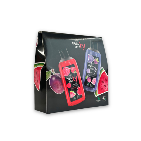 Eva Natura Beauty Fruity dárkový set Red/Blue sprchové gely, 1 ks