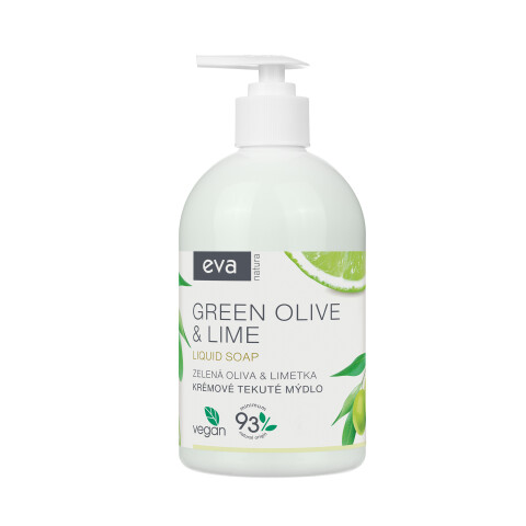 Eva Natura krémové tekuté mýdlo se zelenou olivou a limetkou, 500 ml
