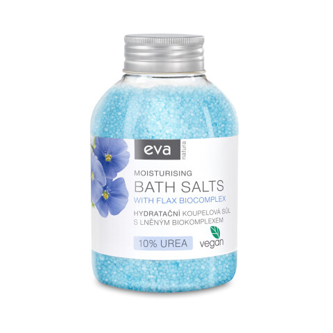 Eva Natura hydratační koupelová sůl s lněným biokomplexem, 600 g