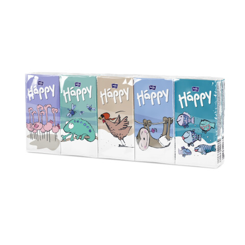 Bella Baby Happy dětské papírové kapesníky multipack, 9 x 10 ks NO