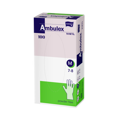 Matopat Ambulex vinylové rukavice nepudrované M, 100 ks