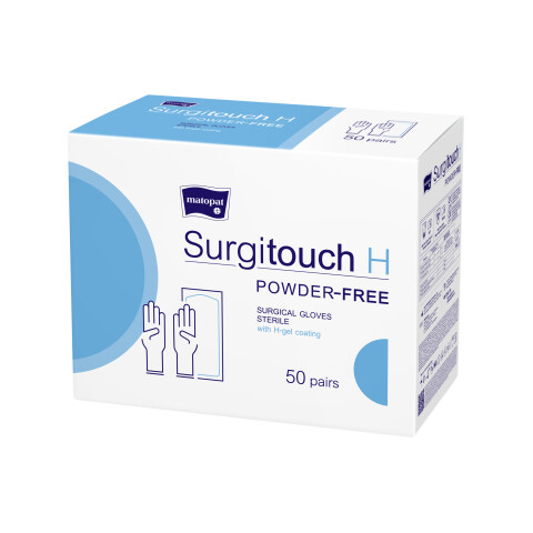 Matopat Surgitouch H latexové rukavice nepudrované velikost 7,5 sterilní, 100 ks/50 párů
