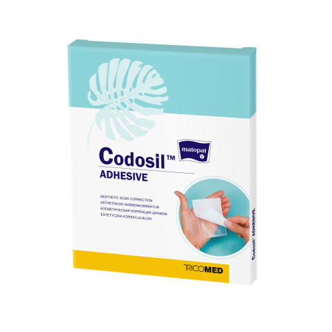 Matopat Codosil Adhesive silikonové krytí pro korekci jizev 14 x 14 cm, 1 ks