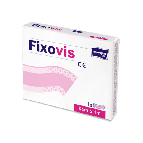 Matopat Fixovis textilní nedělená náplast s polštářkem 8 cm x 1 m nesterilní, 1 ks