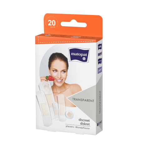 Matopat Transparent náplast různé velikosti, 20 ks