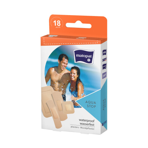 Matopat Aqua Stop náplast různé velikosti, 18 ks
