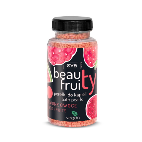 Eva Natura Beauty Fruity perly do koupele, červené ovoce, 120 g
