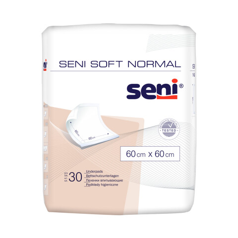 Seni Soft Normal hygienické absorpční podložky 60 x 60 cm, 30 ks