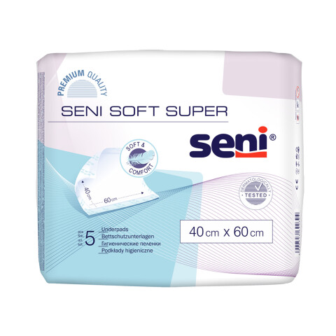 Seni Soft Super hygienické absorpční podložky 40 x 60 cm, 5 ks