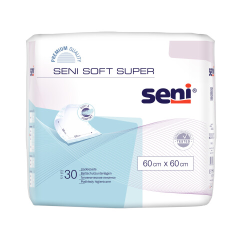 Seni Soft Super hygienické absorpční podložky 60 x 60 cm, 30 ks