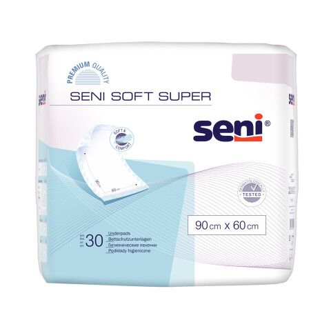 Seni Soft Super hygienické absorpční podložky 90 x 60 cm, 30 ks