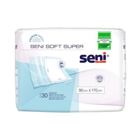 Seni Soft Super hygienické absorpční podložky 90 x 170 cm, 30 ks