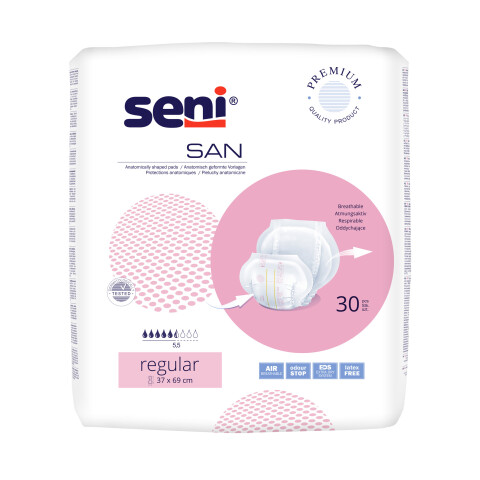 Seni San Regular absorpční vložné pleny, 30 ks