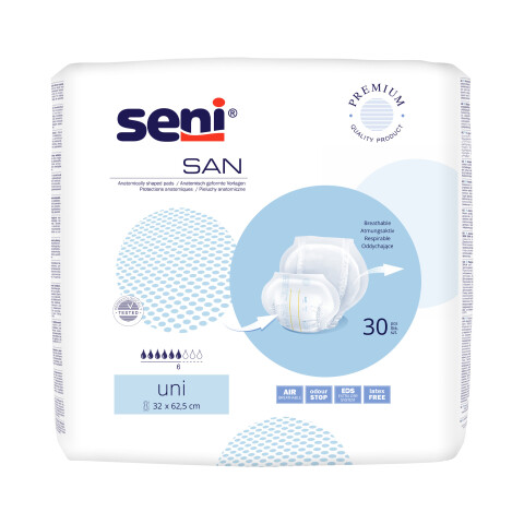 Seni San Uni absorpční vložné pleny, 30 ks