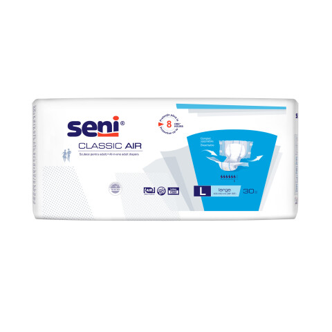 Seni Classic Air absorpční plenkové kalhotky s lepítky velikost L, 30 ks