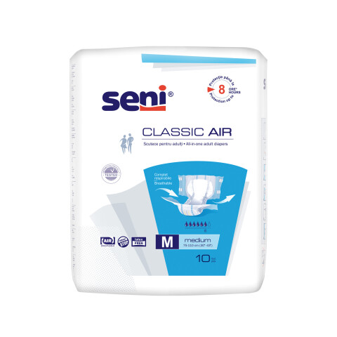 Seni Classic Air absorpční plenkové kalhotky s lepítky velikost M, 10 ks