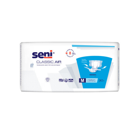 Seni Classic Air absorpční plenkové kalhotky s lepítky velikost M, 30 ks