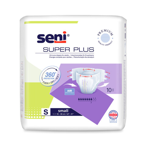 Seni Super Plus absorpční plenkové kalhotky s lepítky velikost S, 10 ks