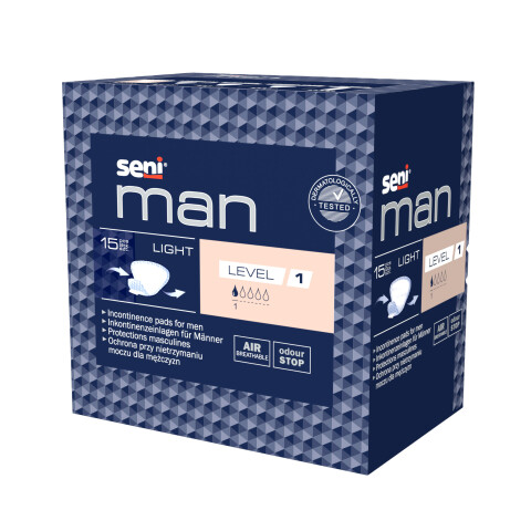 Seni Man Light Level 1 absorpční vložky pro muže, 15 ks