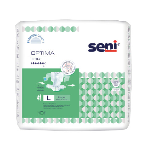 Seni Optima Trio absorpční pleny s bederním pásem velikost L, 10 ks