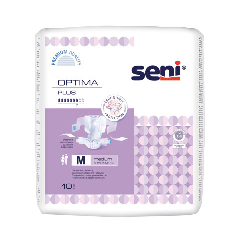 Seni Optima Plus absorpční pleny s bederním pásem velikost M, 10 ks