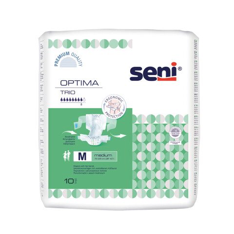 Seni Optima Trio absorpční pleny s bederním pásem velikost M, 10 ks