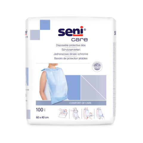 Seni Care ochrana oděvu s kapsou (bryndák pro dospělé), 100 ks