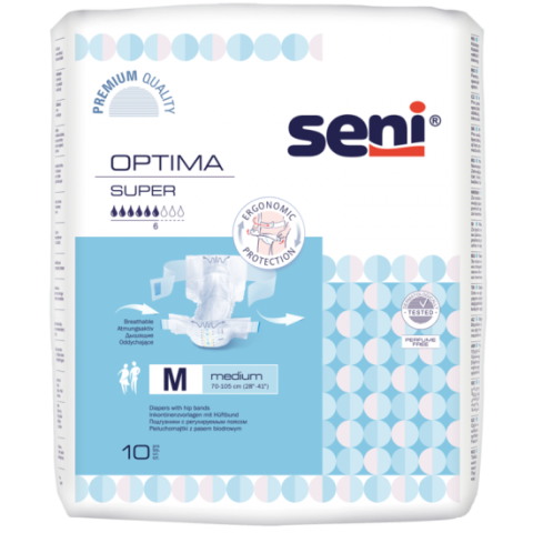 Seni Optima Super absorpční pleny s bederním pásem velikost M, 10 ks